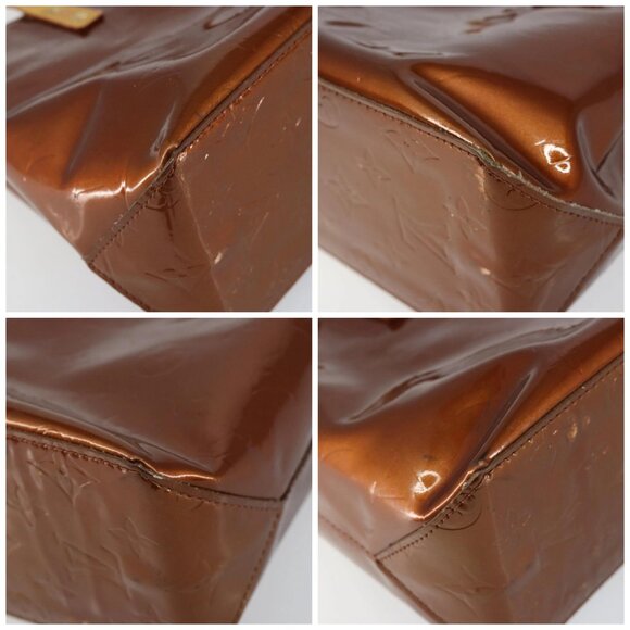LOUIS VUITTON Monogram Vernis Reade PM Hand Bag Bronze M91146 LV Auth SW1525 - Picture 14 of 16